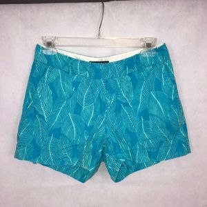 Banana Republic Women's Sz 2 Blue Leaf Shorts